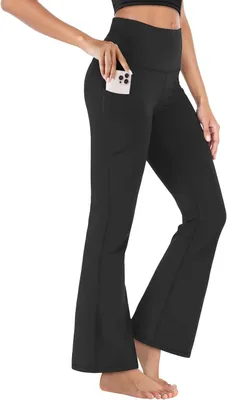 Productafbeelding van Flared trousers dames, hoge taille, elastisch, voor yoga