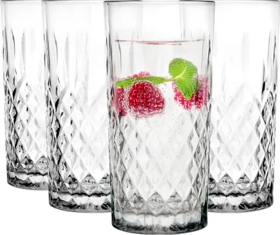 Produktbild von GLASMARK® Gläser 4-Set 300 ml Große (max. 350 ml) 4 Stück Longdrinkgläser transparent Saft und Cocktail Party Trinkglaswaren Saftgläser Trinkgläser