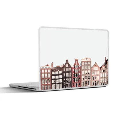 Produktbild von MuchoWow® Laptop Aufkleber Sticker Cover Amsterdam - Architektur - Häuser - Straße 31x22.5 cm - Laptop-Deko