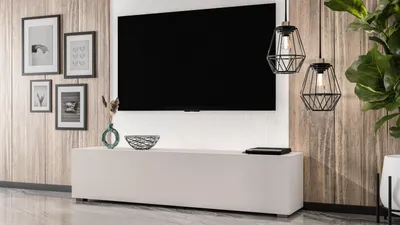 Image de AX LIVING Zivolli Meuble TV 160 cm beige Meuble bas