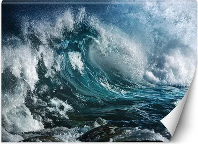 Produktbild von Vlies fototapete Stürmisches Meer 350x245 cm Feeby Blau inkl. Kleber einfache Montage