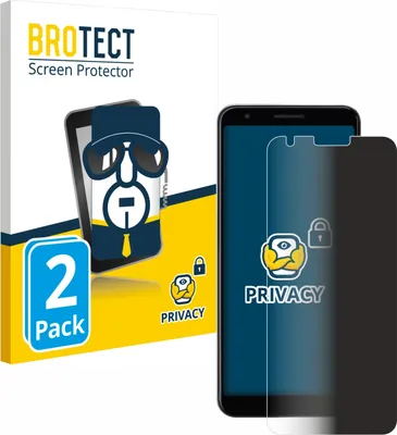 Produktbild von 2x BROTECT Sichtschutzfolie für Google Pixel 3a Anti-Spy Privacy Sichtschutz Blickschutz Folie Blaulicht-Schutz