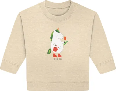 Produktbild von Mr. & Mrs. Panda Organic Baby Pullover Einhorn Gärtner 6. - 12. Monat - Natural Raw - Geschenk, Garten, Bullover, Stiefel, Einhörner, Blume, Giesskanne, Unicorn