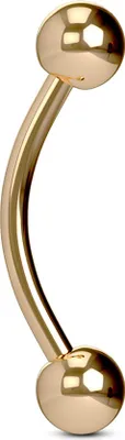 Produktbild von Piercing Augenbrauen Augenbrauenpiercing Banane Kugel Bananabell Curved Barbell  rosegold 1,2 mm 6 mm