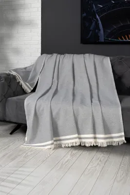 Produktbild von L'Essentiel Linge de Maison, Alinda - Grey (170 x 300), Sofabezug, 100% BAUMWOLLE, Grau, 170 x 300 cm