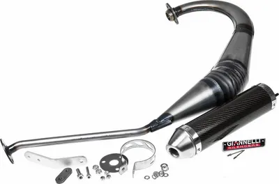 Obrázok produktu pre Výfukový systém Giannelli Supermoto s homologáciou, karbón pre Derbi Senda 2000 / DRD / Gilera RCR / SMT