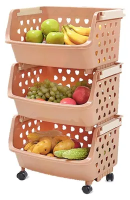 Image de Chariot multifonctionnel avec 3 étagères et roulettes