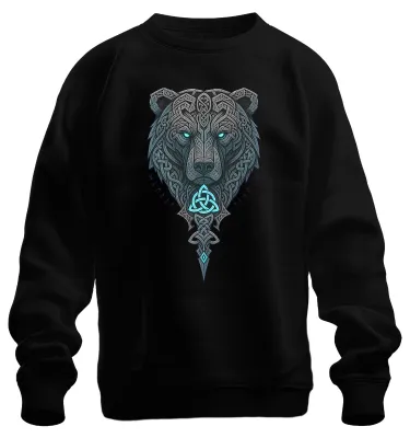 Zdjęcie produktu dla Bluza z kapturem "Wiking Bär" – nordycka mitologia, runy, Celtowie, Berserker, kolor: czarny, rozmiar: 3XL