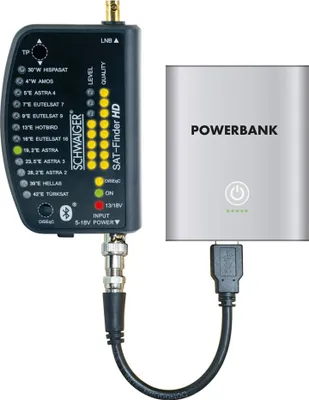Produktbild von Schwaiger SF9003BTAKKU, 950 - 2150 MHz, 1 Stück(e), Kunststoff, Schwarz, 2 x BNC, 5 - 18 V