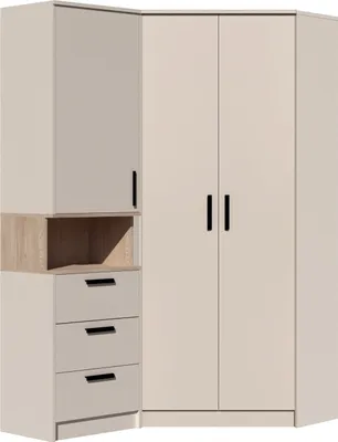 Produktbild von Marmex Möbel Schrank-Set GRANT SET 15 C, (2-St., Eckschrank, Regal mit Schubladen), Türen mit Soft-Close-Funktion, viel Stauraum