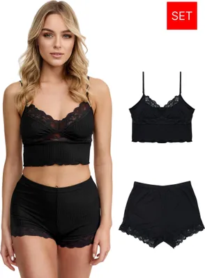 Produktbild von Tazzio Damen Nachtwäsche-Set F921 (Schwarz, L)