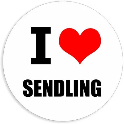 Produktbild von Kiwistar - Autoaufkleber - 8x8 cm - außen klebend - I love Sendling für Auto, Laptop, Fahrrad, LKW, Motorrad Aufkleber mehrfarbig Sticker Decal