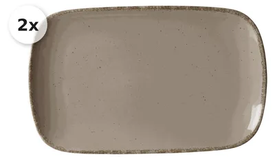 Immagine prodotto di Servierplatte 33x20cm 2er Set Casa grau