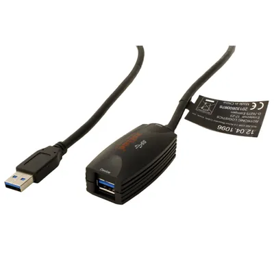 Obrázek produktu pro ROLINE USB 3.0 Active Repeater, 5 m, USB A, USB A, Černá