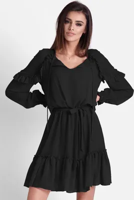 Produktbild von Ivon Damen Chiffonkleid Zarruq schwarz 34