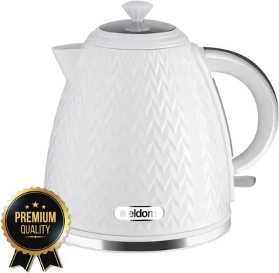Produktbild von Großer Wasserkocher Retro - ELDOM - Weiß glänzend - 1,7 Liter