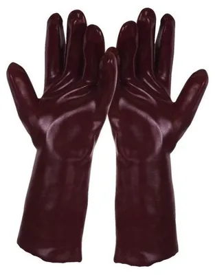 Image de 10 gants en PVC jetables, longueur 35 cm, taille 9,5