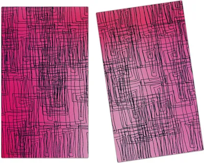Produktbild von Spritzschutz Herdabdeckplatte Schneidebrett aus Glas Abstrakte pinkige Linien 2-Teilig (60x52cm)