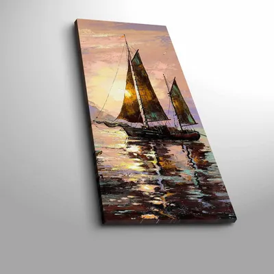 Produktbild von Wallity, 3070C- HRZ1208, Bunt, Leinwandbilder, 30 x 70 cm, 100% Wildleder -Leinwand