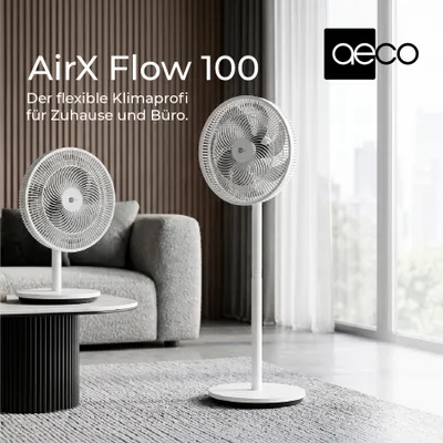 Produktbild von aeco AirX-Flow 100 Standventilator 2-in-1 Stand- & Tischventilator
