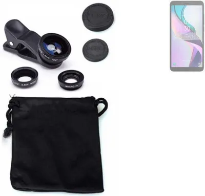 Produktbild von K-S-Trade Smartphone Kamera Linsen Set Kompatibel mit TCL Ion X 3in1 Clip-On Kamera Adapter Macro Weitwinkel FishEye Fischauge Objektiv Linse