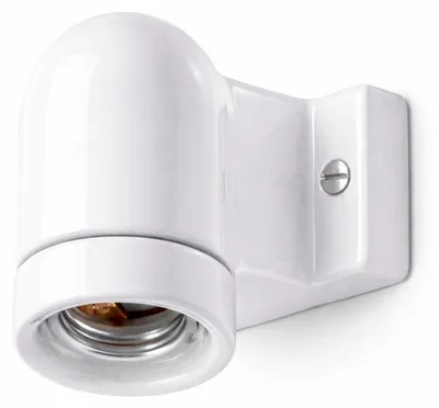 Obrázek produktu pro Nástěnná lampa z porcelánu, patice E27, bílá glazura