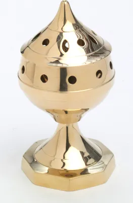 Produktbild von Rauchfass H 12 cm, Messing, gold, für Räucherkohle