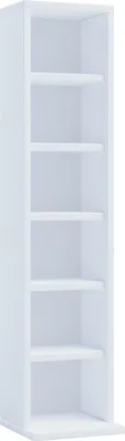 Immagine prodotto di Ripiano in legno in piedi | Cabinetto CD salvaspazio per 102 CD o 36 DVD | Dimensioni: H. 92 x W. 21 x D. 20 cm | Elegante scaffale DVD in piedi | Ripiano Blu-Ray | Scaffale CD - Elementa