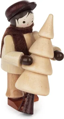 Produktbild von Miniaturfigur Weihnachtsbaumkäufer natur Höhe 6cm NEU