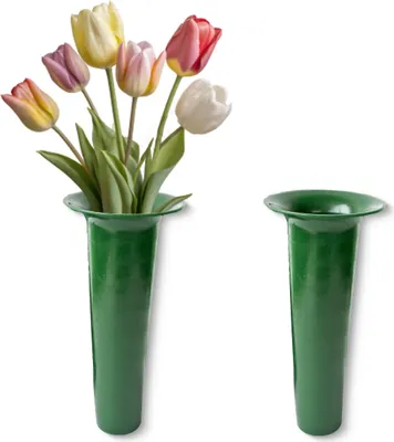 Image de Inserts pour vases funéraires en plastique étanche, set de 2, vert 25 x 11 cm