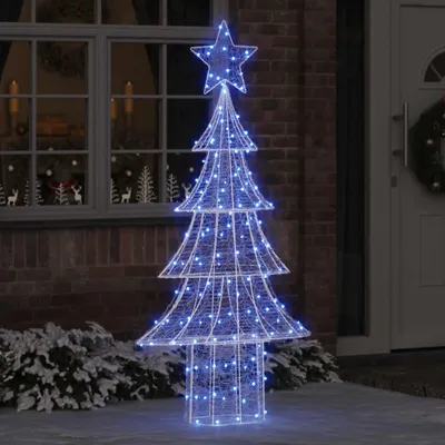 Produktbild von vidaXL Weihnachtsbaum mit 240 LEDs Blau 180 cm Acryl