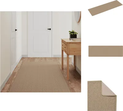 Produktbild von vidaXL Teppichläufer Sisal-Optik Sandfarben 80x250 cm -  Teppiche