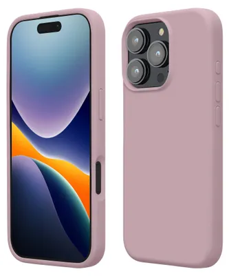 Produktbild von kwmobile Handyhülle für iPhone 16 Pro Hülle, für iPhone 16 Pro Case - Hülle Silikon - kabelloses Laden - Mauve