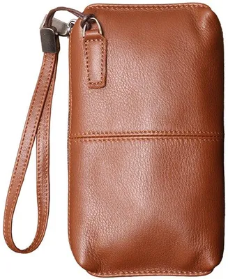Immagine prodotto di Borsa in pelle con cinturino, portafoglio lungo, tasca per cellulare, marrone vintage, 21*12*3 cm