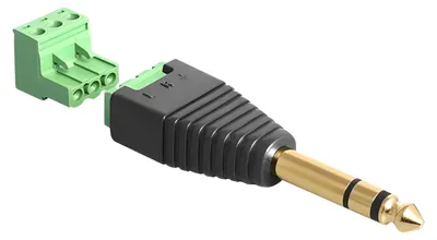 Produktbild von DeLOCK 65460, 6.35mm, 3 pin Terminal Block, Schwarz