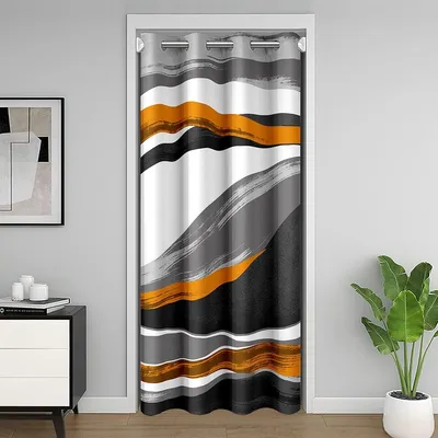 Verdunkelnder Türvorhang, 1 Paneel, 132x203 cm, Mehrfarbig