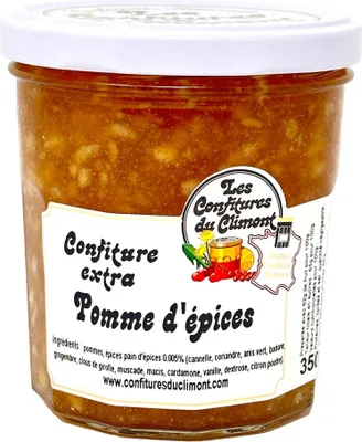 Produktbild von Les Confitures du Climont Apfel-Gewürze Konfitüre extra 350g – Fruchtig & Aromatisch
