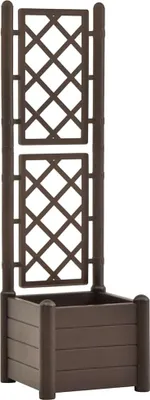 Obrázok produktu pre vidaXL Kvetináč s mriežkou 43x43x142 cm PP Mocha