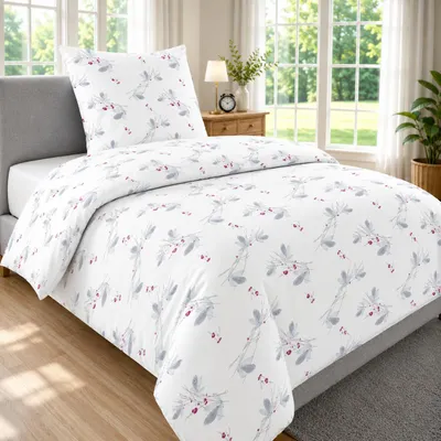 Produktbild von Malika® Bettwäsche 135x200 2 teilig | 100% Baumwolle | Bettwäsche Set mit 1 Bettbezug und 1 Kissenbezug, KI-generiertes Bild
