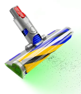 Bodenaufsatz mit LED-Licht für Dyson V12 & V9, weiche Bürste