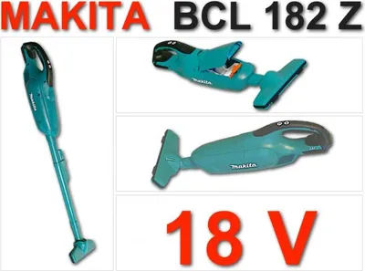 Produktbild von Makita BCL182Z, 2-in-1-Stabstaubsauger, Blau, Trocken, 71 dB, 18 V, 20 min