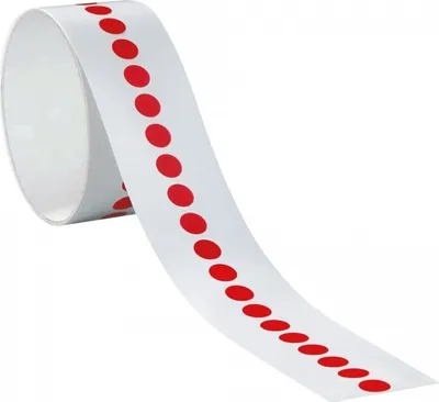Produktbild von Dreifke® Aufkleber I Markierungspunkte, rot, Folie, selbstklebend, Ø 25 mm, 1...