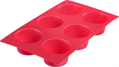 Produktbild von 6er Silikon-Muffin-Backform, Rot