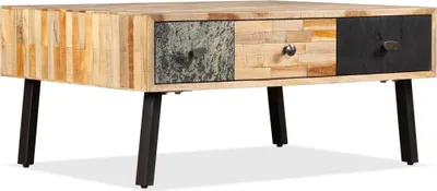 Image de Maison Exclusive - Table basse en teck massif recyclé 90 x 65 x 40 cm