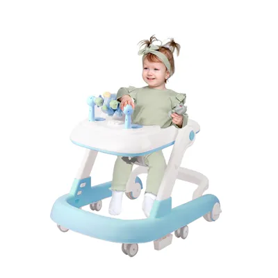 Produktbild von Lauflernwagen 2in1 höhenverstellbar Lauflernhilfe mit einstellbarer Geschwindigkeit für Baby von 6-18 Monaten Blau