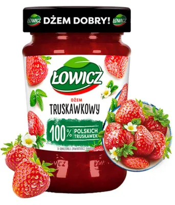 Obrázek produktu pro Jahodový džem Łowicz s kousky ovoce 450 g