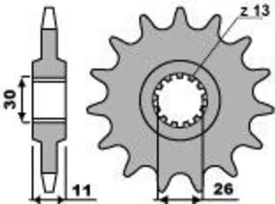 Produktbild von PBR Standard Stahlritzel vorne 2091 - 525