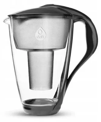Produktbild von Glas-Filterkanne Dafi Crystal Classic LED 2 l 3 Kartuschen Schwarz Crystal Led