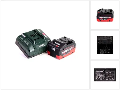 Produktbild von Metabo Akku Basis Set 18V mit 1x Akku LiHD 8,0Ah ( 625369000 ) + Ladegerät ASC 145 ( 627378000 )