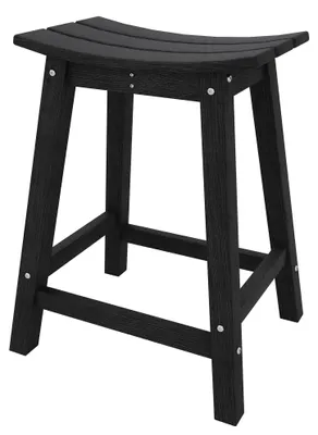 Produktbild von Outdoor Barhocker - Tresenhocker 1 Stück - Witterungsbeständiger Resinkunststoff - Counter Height - Mit Fußstütze - Für Terrasse und Garten